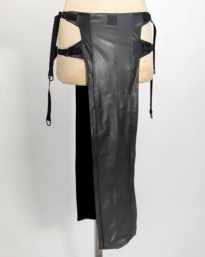 Geist-Projekt Leather Shift Skirt